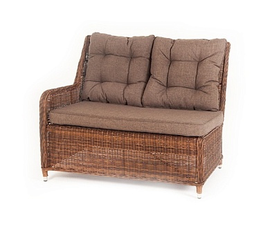 "бергамо" плетеный правый модуль дивана, цвет коричневый в официальном магазине viva-verde.ru