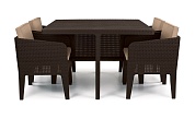 комплект мебели колумбия 5 (columbia set 5 pcs) коричневый в официальном магазине viva-verde.ru