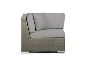 "беллуно" модуль диванный угловой серо-коричневый с серыми подушками в официальном магазине viva-verde.ru