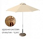 Зонт пляжный со стационарной базой THEUMBRELA SEMSIYE EVI Kiwi Clips&Base
