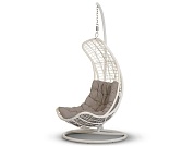 "виши" подвесное кресло из искусственного ротанга, цвет белый в официальном магазине viva-verde.ru