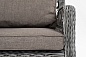 "Гранд Латте" диван трехместный из искусственного ротанга, цвет графит