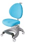 Комплект парта Iris II Grey + кресло Cielo Grey + чехол для кресла в подарок Голубой