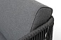 "Канны" модуль диванный правый плетеный из роупа (веревки) темно-серый