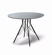 "конте" интерьерный стол из hpl круглый ø90см, цвет "серый гранит" в официальном магазине viva-verde.ru