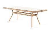 "латте" плетеный стол из искусственного ротанга 200х90см, цвет соломенный в официальном магазине viva-verde.ru