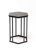 "женева" интерьерный стол из hpl шестиугольный, d40, h55, цвет "серый гранит" в официальном магазине viva-verde.ru