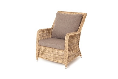 "гляссе" кресло плетеное из искусственного ротанга (гиацинт), цвет соломенный в официальном магазине viva-verde.ru