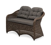 "равенна" диван двухместный плетенный из ротанга, цвет коричневый в официальном магазине viva-verde.ru