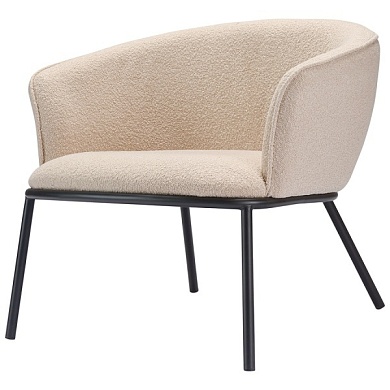 Лаунж-кресло paal, букле, бежевое от производителя. Магазин дизайнерской мебели. ⭐ Более 100 видов столов, стульев, диваны, кресла, обеденные группы, лаунж-зоны.