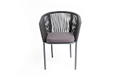 "марсель" плетеный стул из роупа, цвет темно-серый в официальном магазине viva-verde.ru