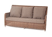 "гляссе" диван трехместный из искусственного ротанга, цвет коричневый в официальном магазине viva-verde.ru