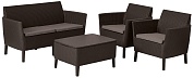 комплект мебели салемо сет (salemo set) коричневый в официальном магазине viva-verde.ru
