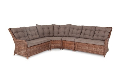 "бергамо" модульный диван из ротанга, цвет коричневый в официальном магазине viva-verde.ru