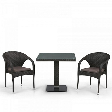 комплект плетеной мебели t605swt/y290w-w53 brown 2pcs в официальном магазине viva-verde.ru