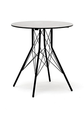 "конте" интерьерный стол из hpl круглый ø70см, цвет "серый гранит" в официальном магазине viva-verde.ru
