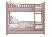 Кровать двухъярусная Elit soft (розовый)  по выгодным ценам с доставкой по Москве и Регионам от производителя. Более 50 видов детских кроваток, диванов, стульчиков, столов, комплектов. Доставка 24/7. Фирменная гарантия на детскую мебель.