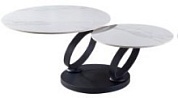 "олимп" стол интерьерный раздвижной из hpl 80-131х131см, н43,5, цвет столешницы мрамор "каррара" в официальном магазине viva-verde.ru