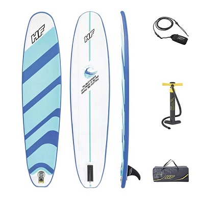 SURF-доска Compact Surf 8 243x57x7см, насос, лиш, киль, ремнабор, сумка, до 90кг