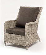 "гляссе" кресло плетеное из искусственного ротанга, цвет бежевый в официальном магазине viva-verde.ru