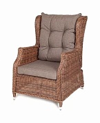 "форио" кресло раскладное плетеное, цвет коричневый в официальном магазине viva-verde.ru