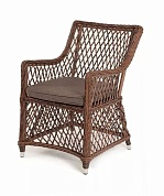 "латте" плетеное кресло из искусственного ротанга, цвет коричневый в официальном магазине viva-verde.ru
