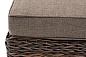 "Лунго" плетеная оттоманка с подушкой (гиацинт), цвет коричневый
