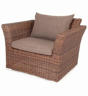"капучино" кресло из искусственного ротанга, цвет коричневый в официальном магазине viva-verde.ru