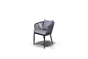 "монако" плетеный стул из полиэфирных лент, цвет темно-серый в официальном магазине viva-verde.ru