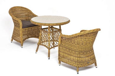 "эспрессо–80 r" обеденная группа плетеная, цвет соломенный в официальном магазине viva-verde.ru