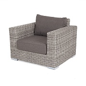 "боно" кресло из искусственного ротанга, цвет серый в официальном магазине viva-verde.ru