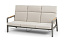 "Бари" диван 3-местный, каркас алюминий, цвет светло-серый