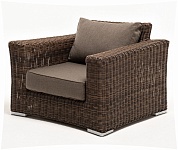 "боно" кресло из искусственного ротанга, цвет коричневый в официальном магазине viva-verde.ru