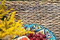 "Кон Панна" столик журнальный из искусственного ротанга (гиацинт), цвет соломенный