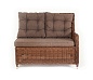 "Бергамо" плетеный левый модуль дивана, цвет коричневый