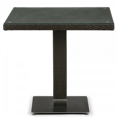 плетеный стол t606swt-w53-80x80 brown в официальном магазине viva-verde.ru