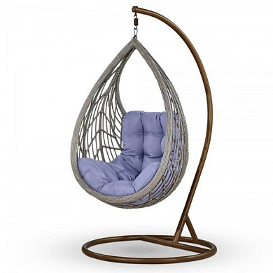 картинка подвесное кресло из искусственного ротанга n886-w70 light grey от производителя в интернет-магазине viva-verde.ru