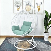 картинка подвесное кресло 168a-l white/green от производителя в интернет-магазине viva-verde.ru