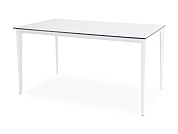 "малага" обеденный стол из hpl 140х80см, цвет молочный, каркас белый в официальном магазине viva-verde.ru
