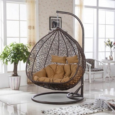 картинка подвесное кресло 109a-xl brown от производителя в интернет-магазине viva-verde.ru