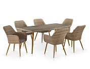 комплект мебели из искусственного ротанга t360b/y360b-w65 light brown в официальном магазине viva-verde.ru
