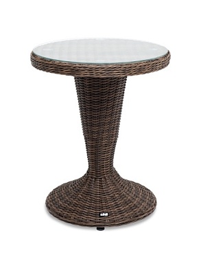 "леванте" стол круглый из искусственного ротанга, цвет коричневый в официальном магазине viva-verde.ru