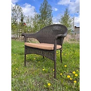 плетеное кресло lv-140b-brown с подушкой в комплекте в официальном магазине viva-verde.ru