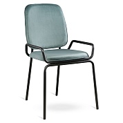 Стул ror, 2 frame, велюр, черный/зеленый от производителя. Магазин дизайнерской мебели. ⭐ Более 100 видов столов, стульев, диваны, кресла, обеденные группы, лаунж-зоны.