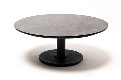 "чили" интерьерный стол из hpl круглый ø80 h32, цвет "серый гранит" в официальном магазине viva-verde.ru