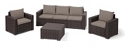 комплект мебели калифорния сет (california 3 seater set) коричневый в официальном магазине viva-verde.ru