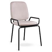 Стул ror, double frame, велюр, черный/розовый от производителя. Магазин дизайнерской мебели. ⭐ Более 100 видов столов, стульев, диваны, кресла, обеденные группы, лаунж-зоны.