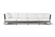 "касабланка" диван плетеный модульный четырехместный, цвет серо-коричневый в официальном магазине viva-verde.ru
