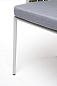 "Диего" стул плетеный из роупа, каркас из стали светло-серый (RAL7035) шагрень, роуп салатовый меланж круглый, ткань светло-серая