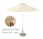 Зонт пляжный с базой на колесах THEUMBRELA SEMSIYE EVI Kiwi Clips&Base